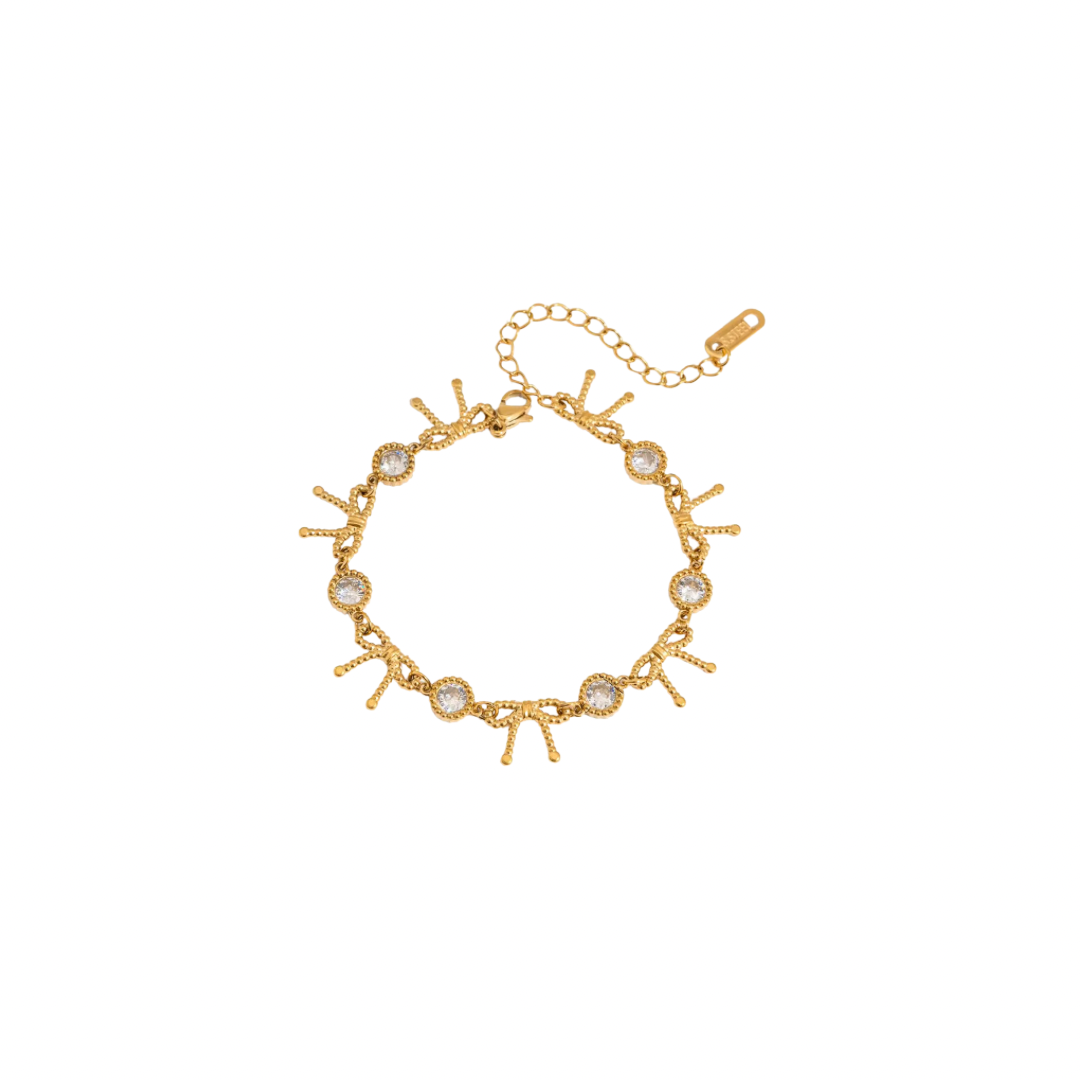 Bows & Round Zirconias Bracelet