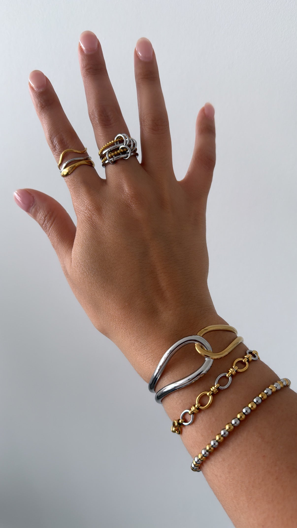 Two Tone Oval Link Chain Bracelet