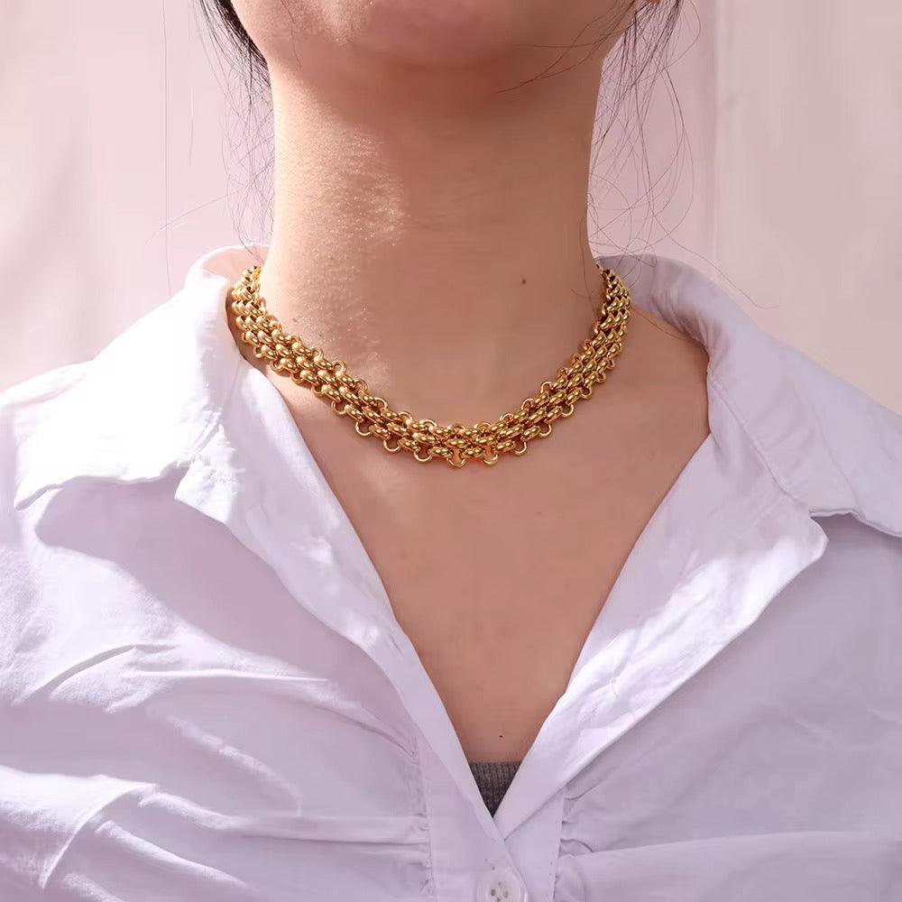 Chunky Flat Chain Necklace