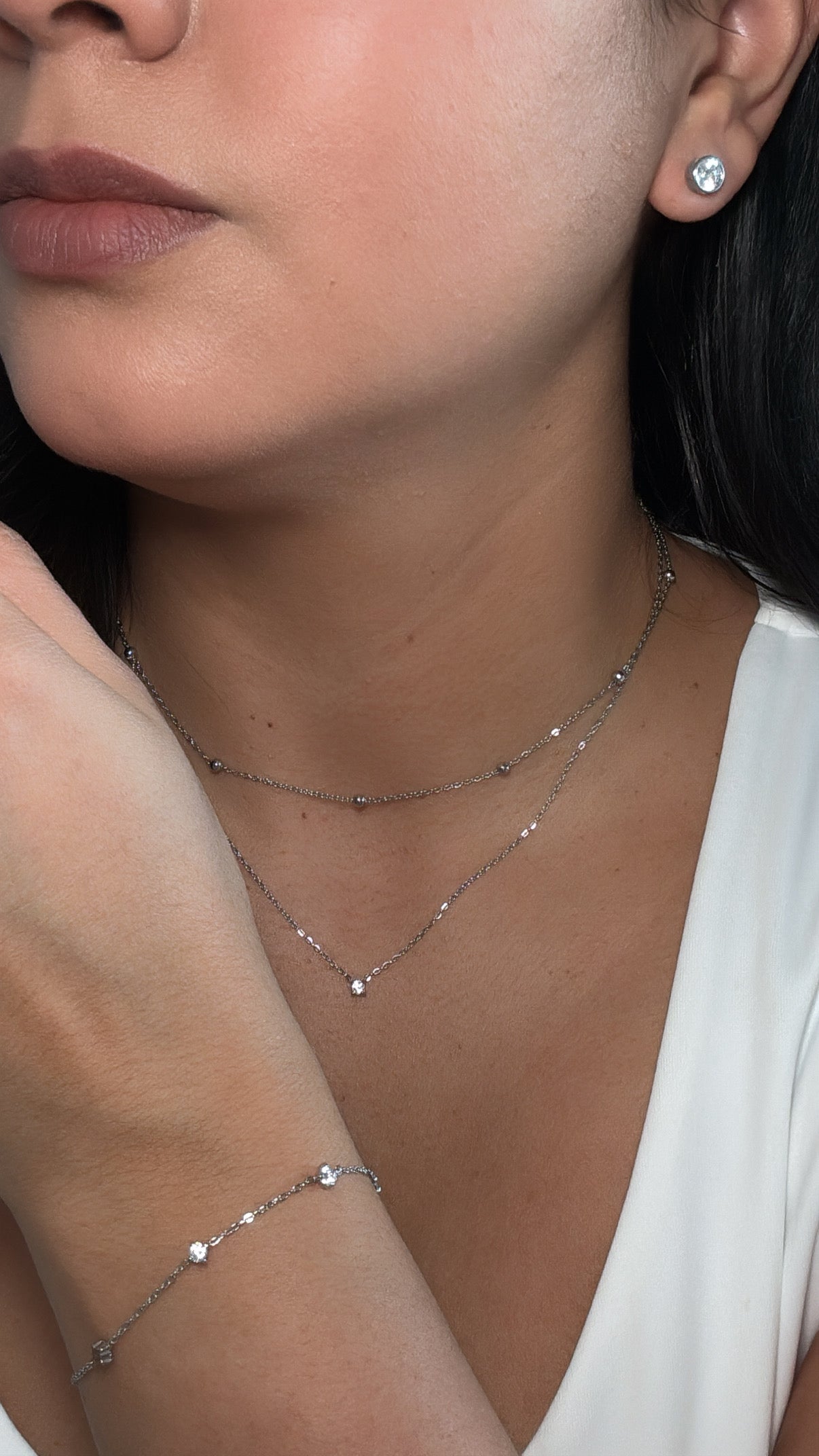 Silver Mini Zirconias Bracelet
