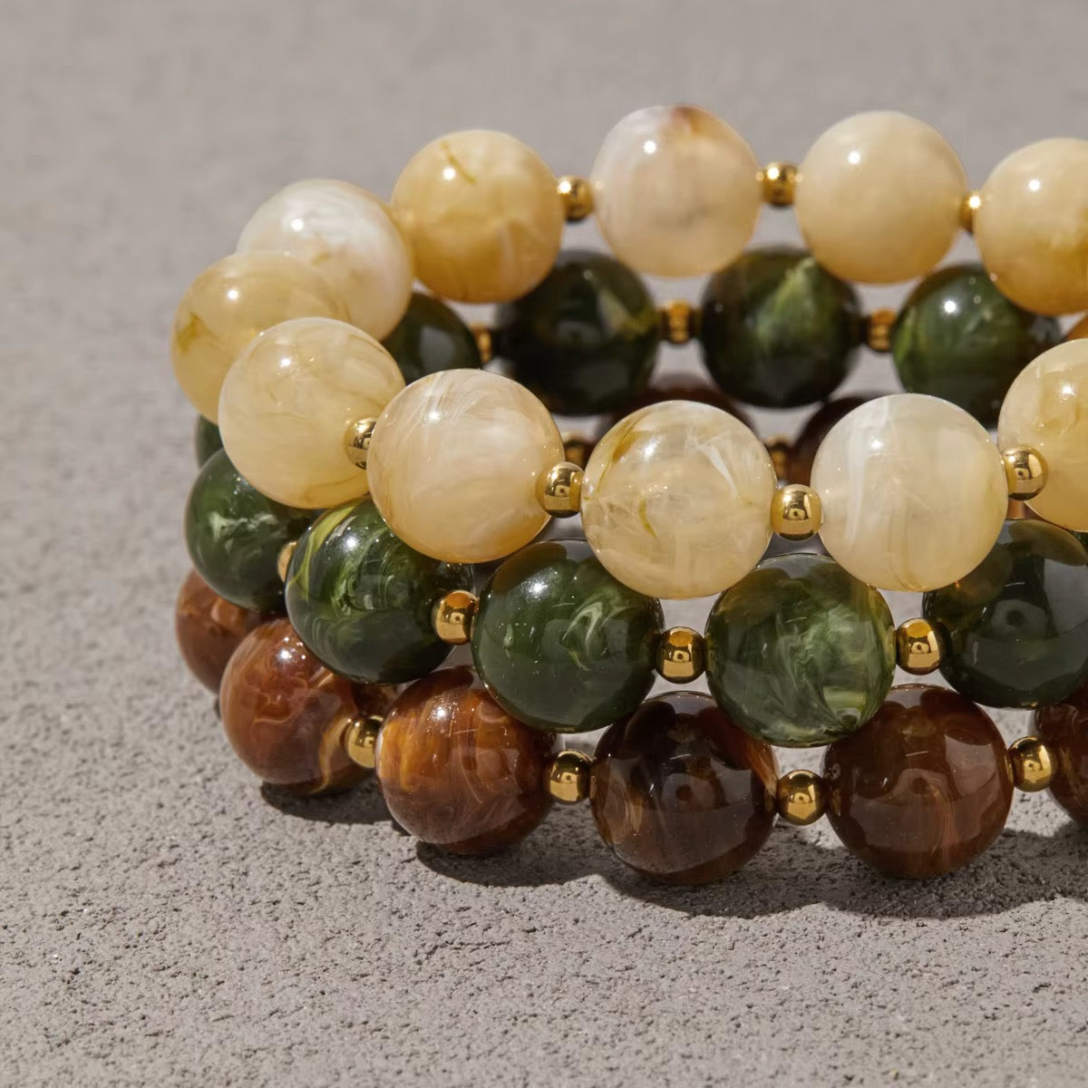 Brown Resin Balls Trendy Bracelet
