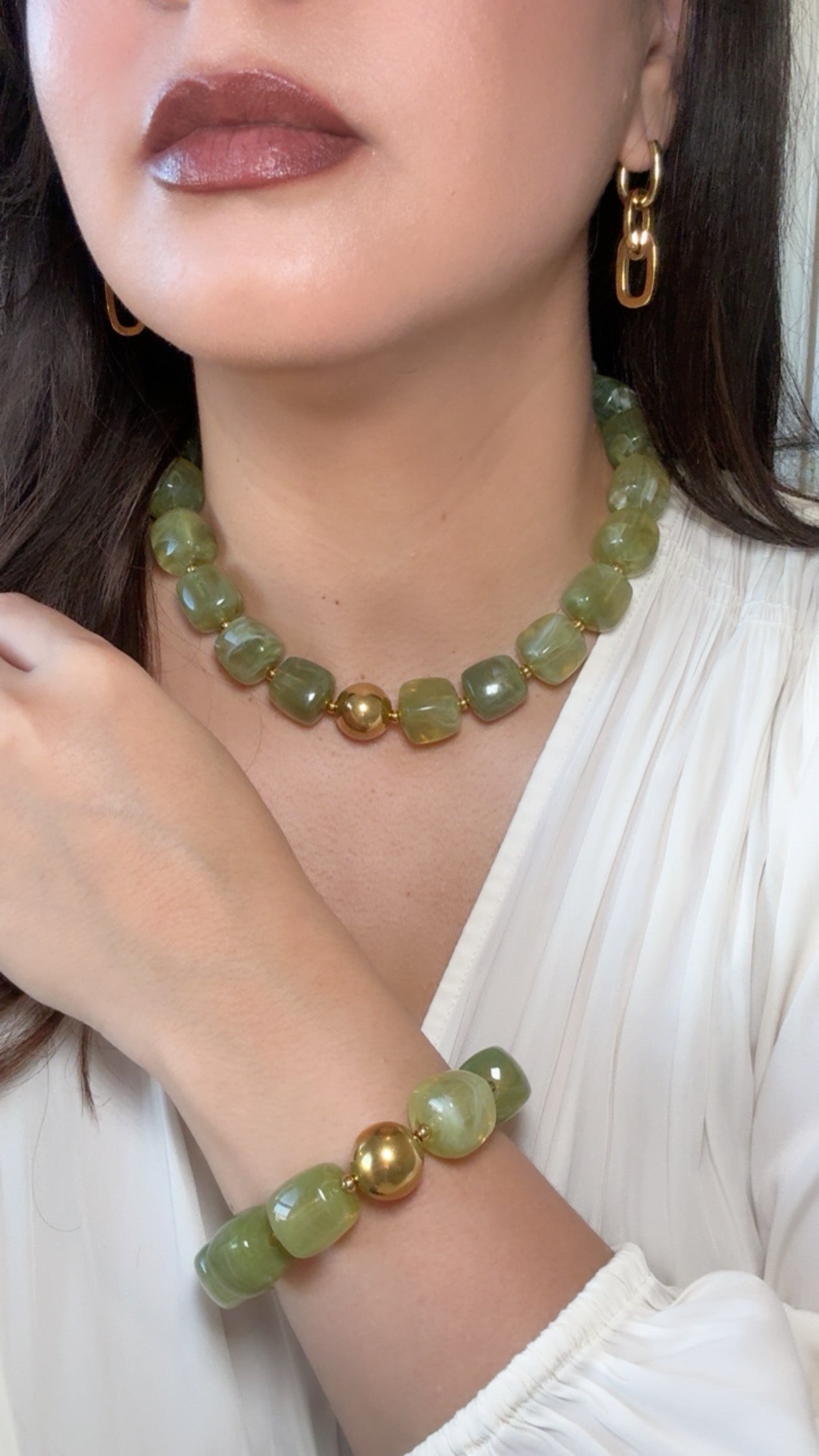 Hollow Rectangular Pendant Hoop Earrings