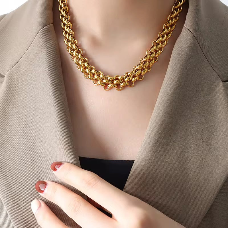 Chunky Flat Chain Necklace