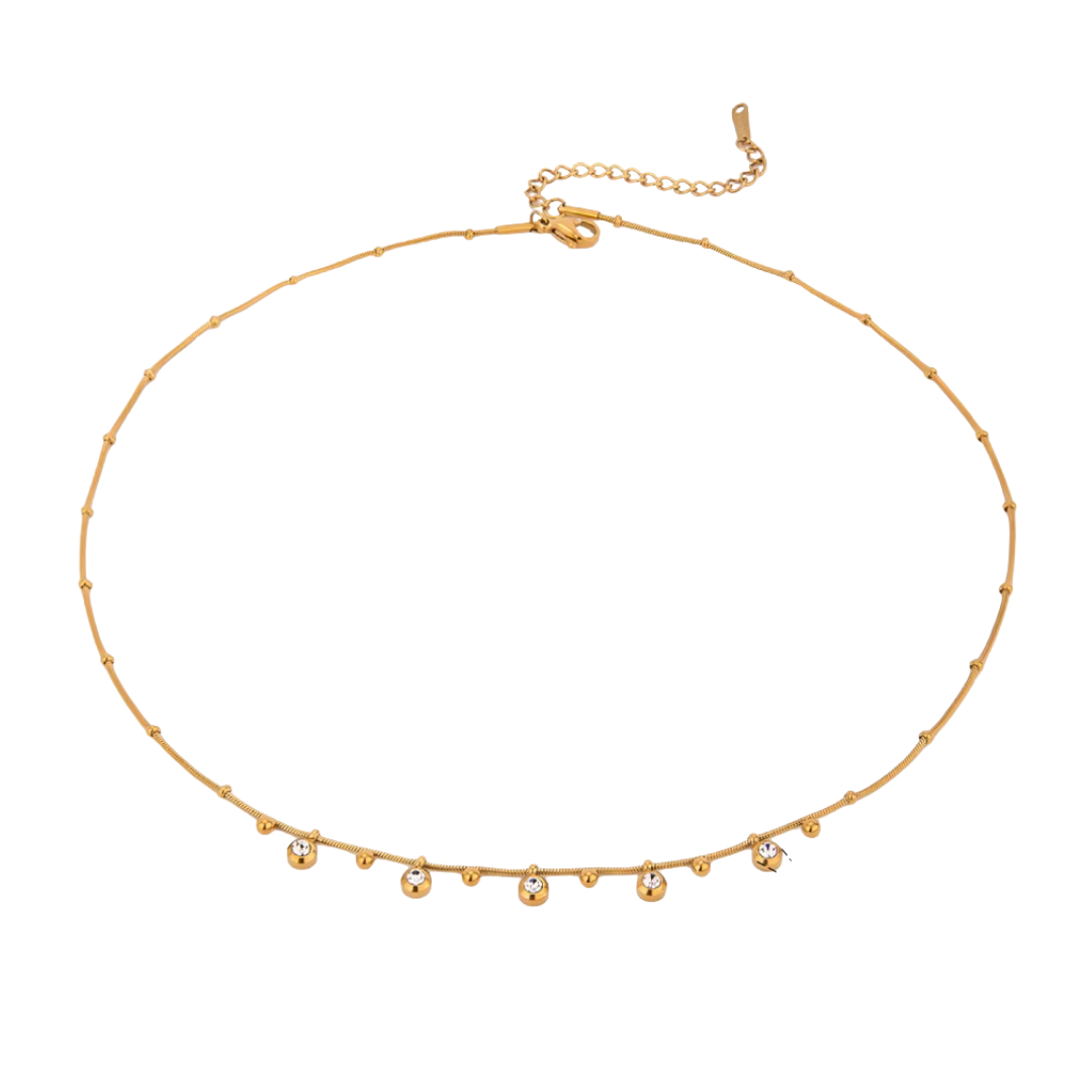 Mini Zirconias Pendants Necklace
