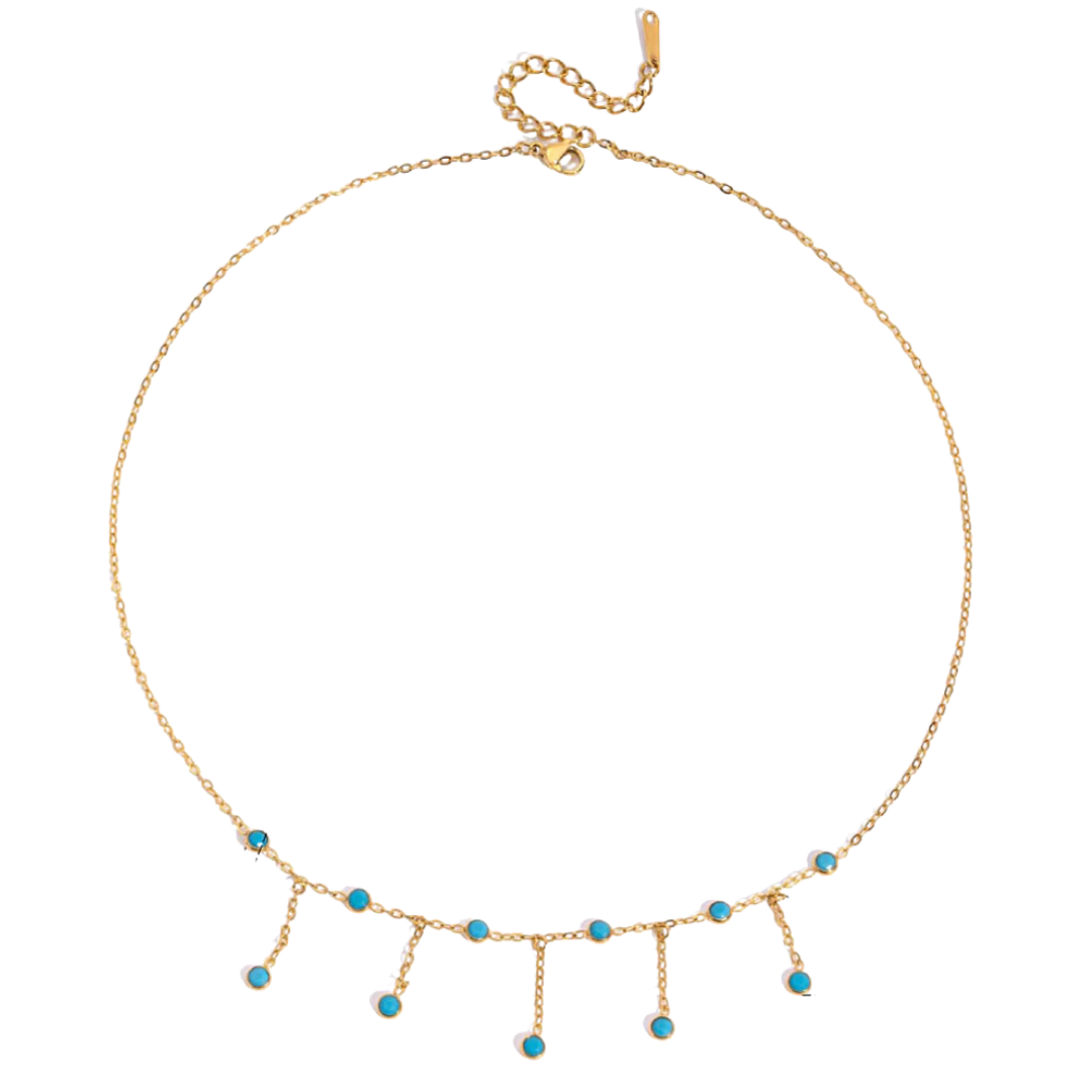 Mini Turquoise Tassel Necklace
