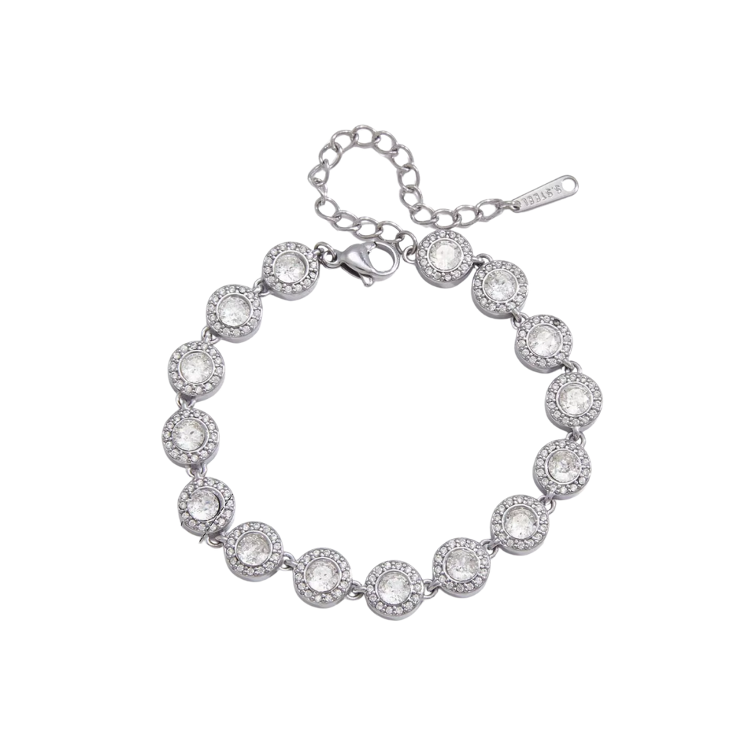 Silver Round Zirconias Bracelet