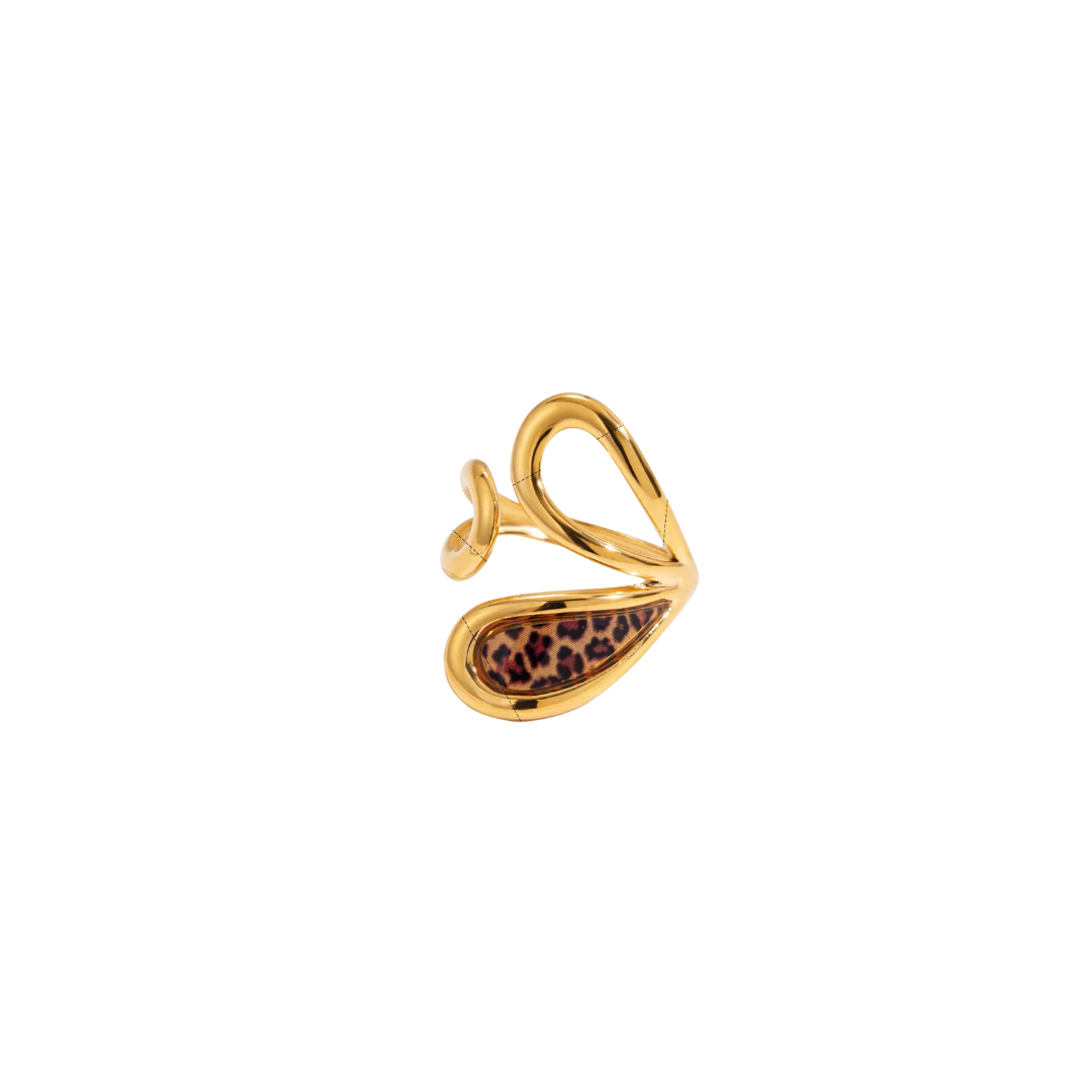 Animal Print Adjustable Ring