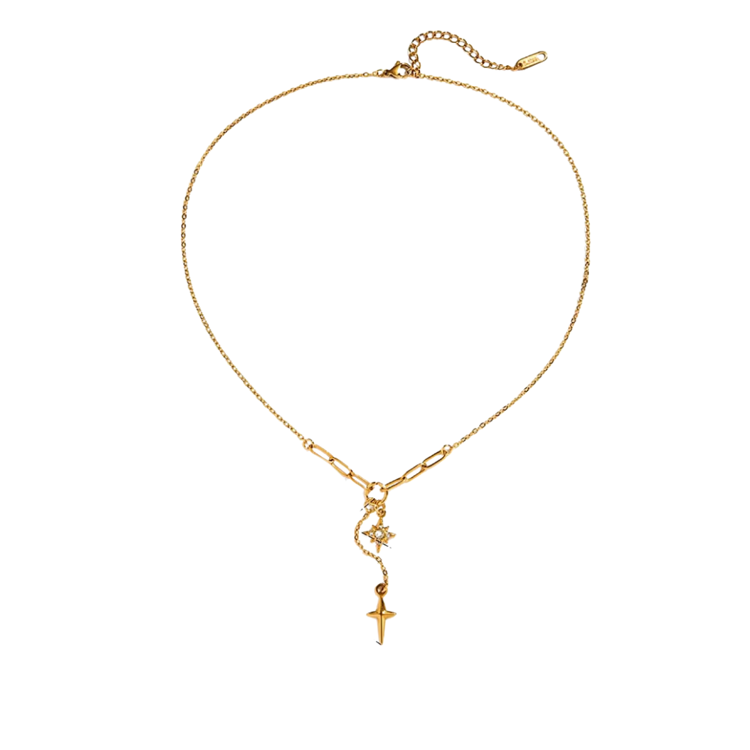 Dainty Zirconias Cross Necklace