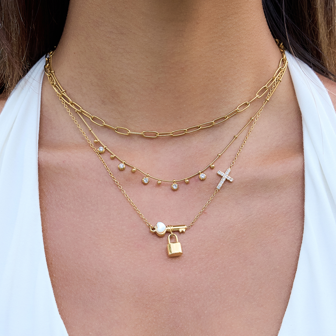 Lock & Key Pendant Necklace
