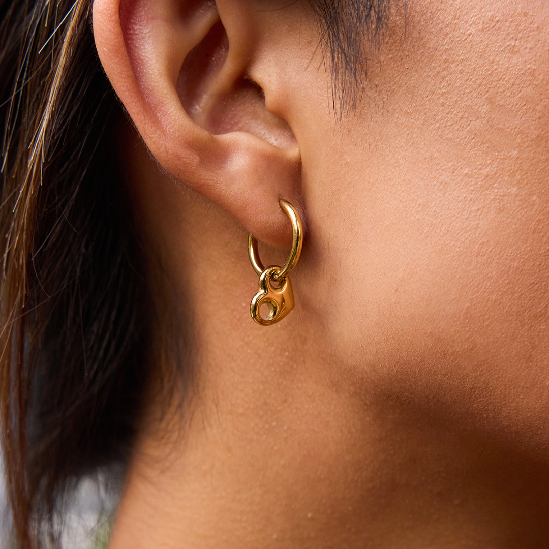 Heart Pig Nose Small Hoop Earrings