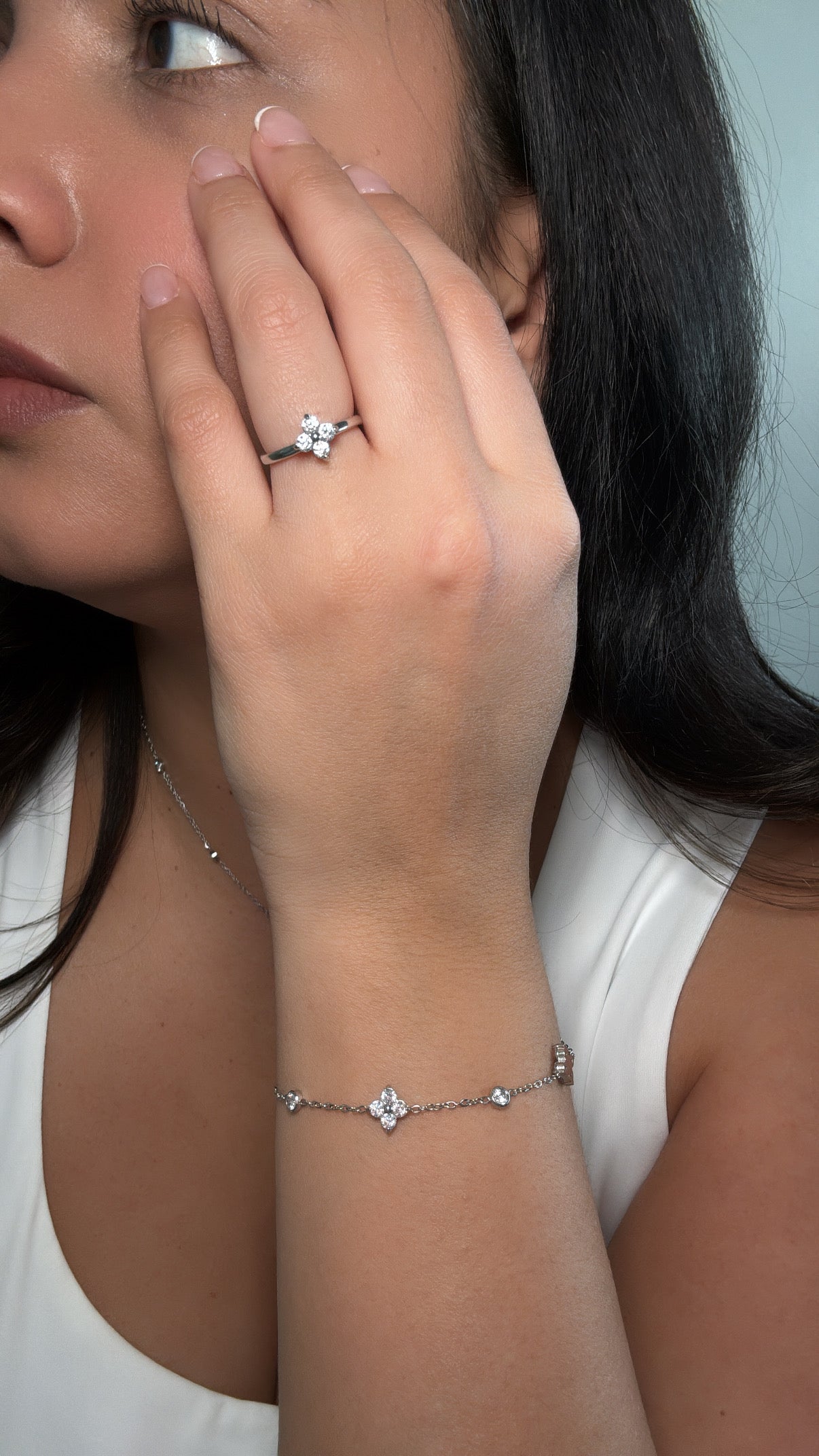 Silver Mini Zirconias Bracelet