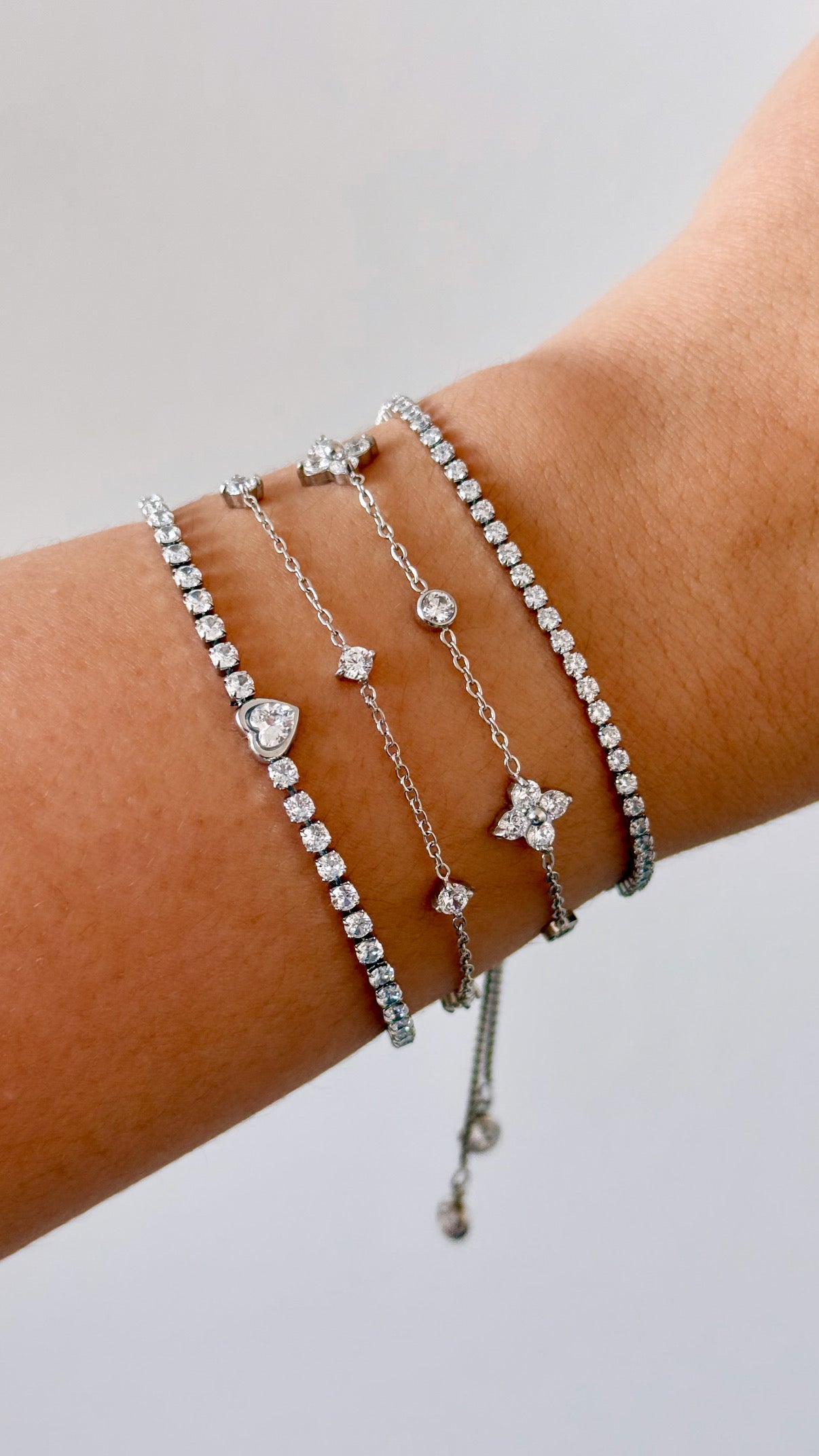 Silver Mini Zirconias Bracelet