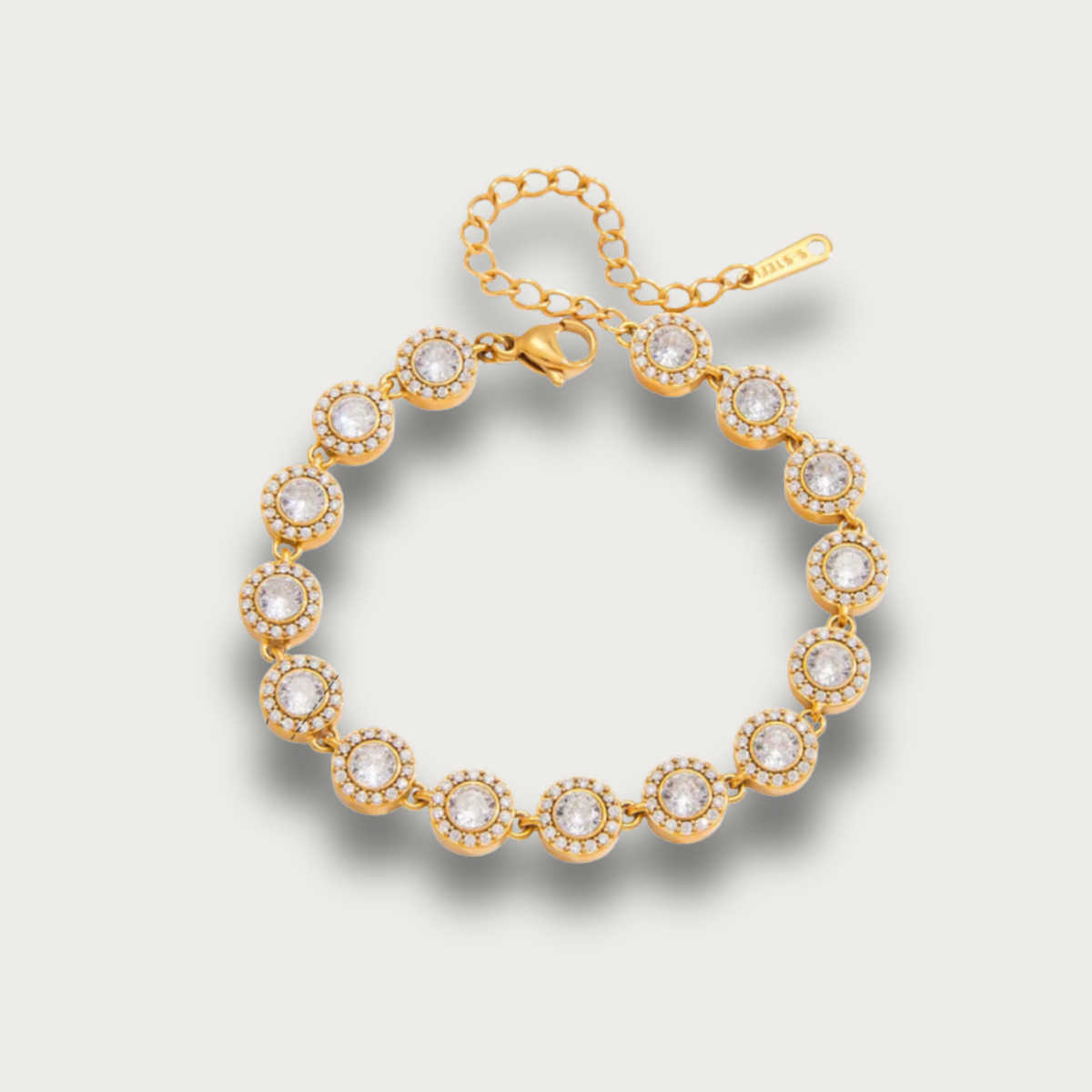 Gold Round Zirconias Bracelet