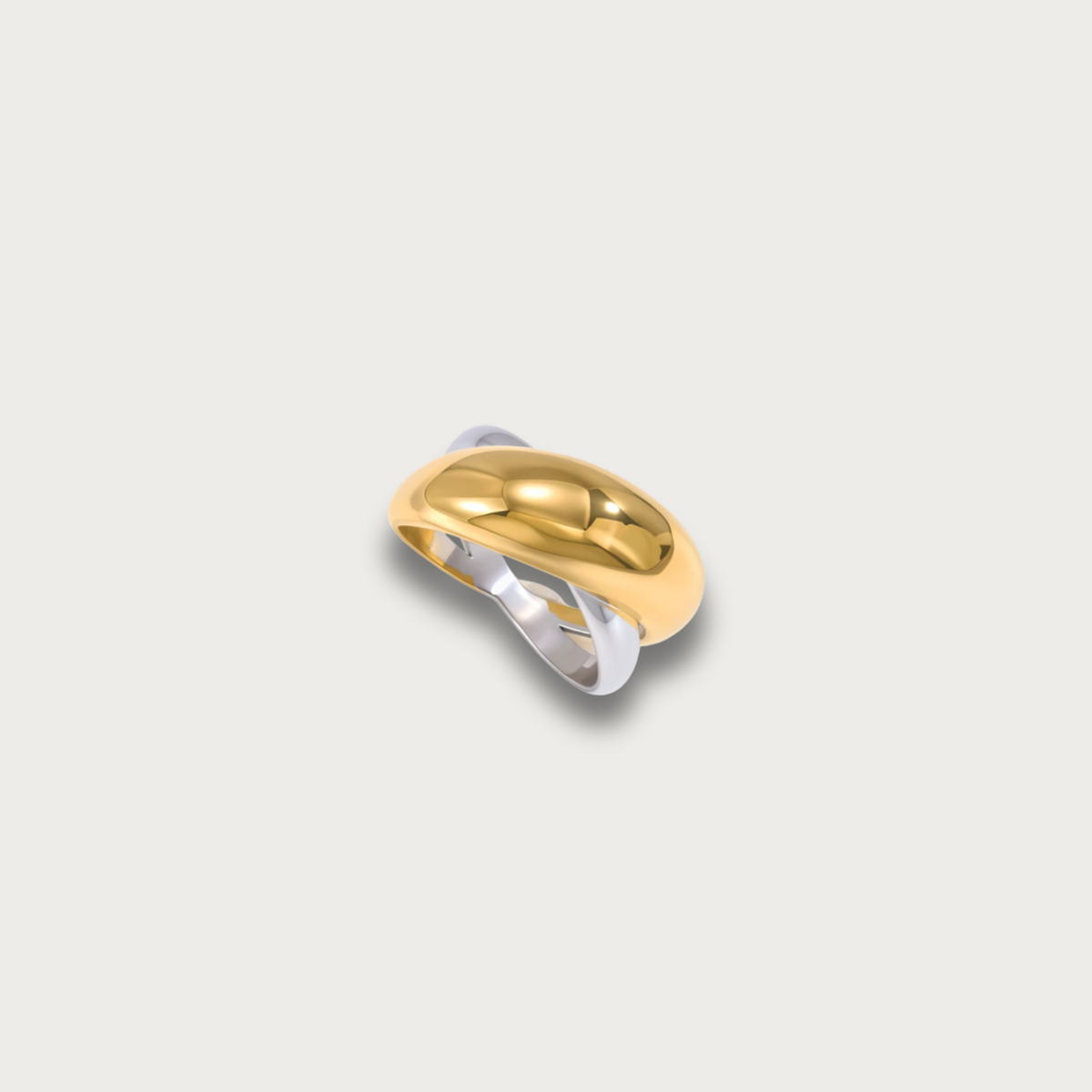 Two Tone Double Layer Ring