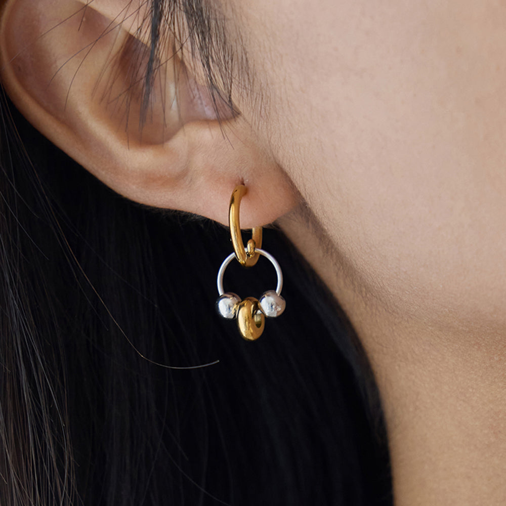 Two Tone Irregular Earrings