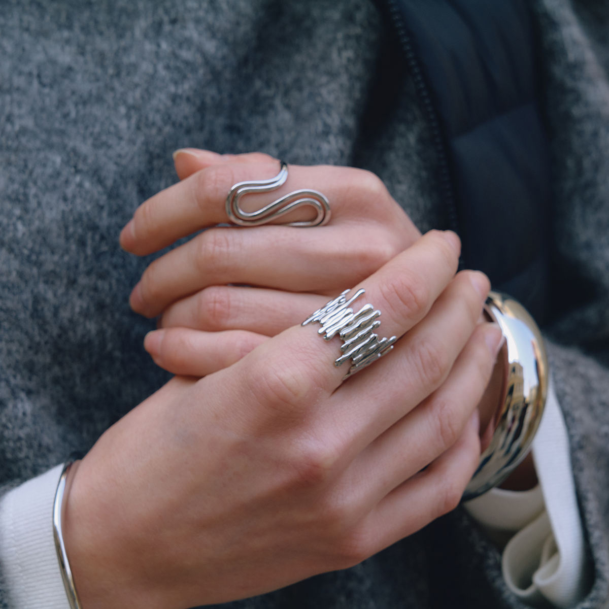 Silver S Ring