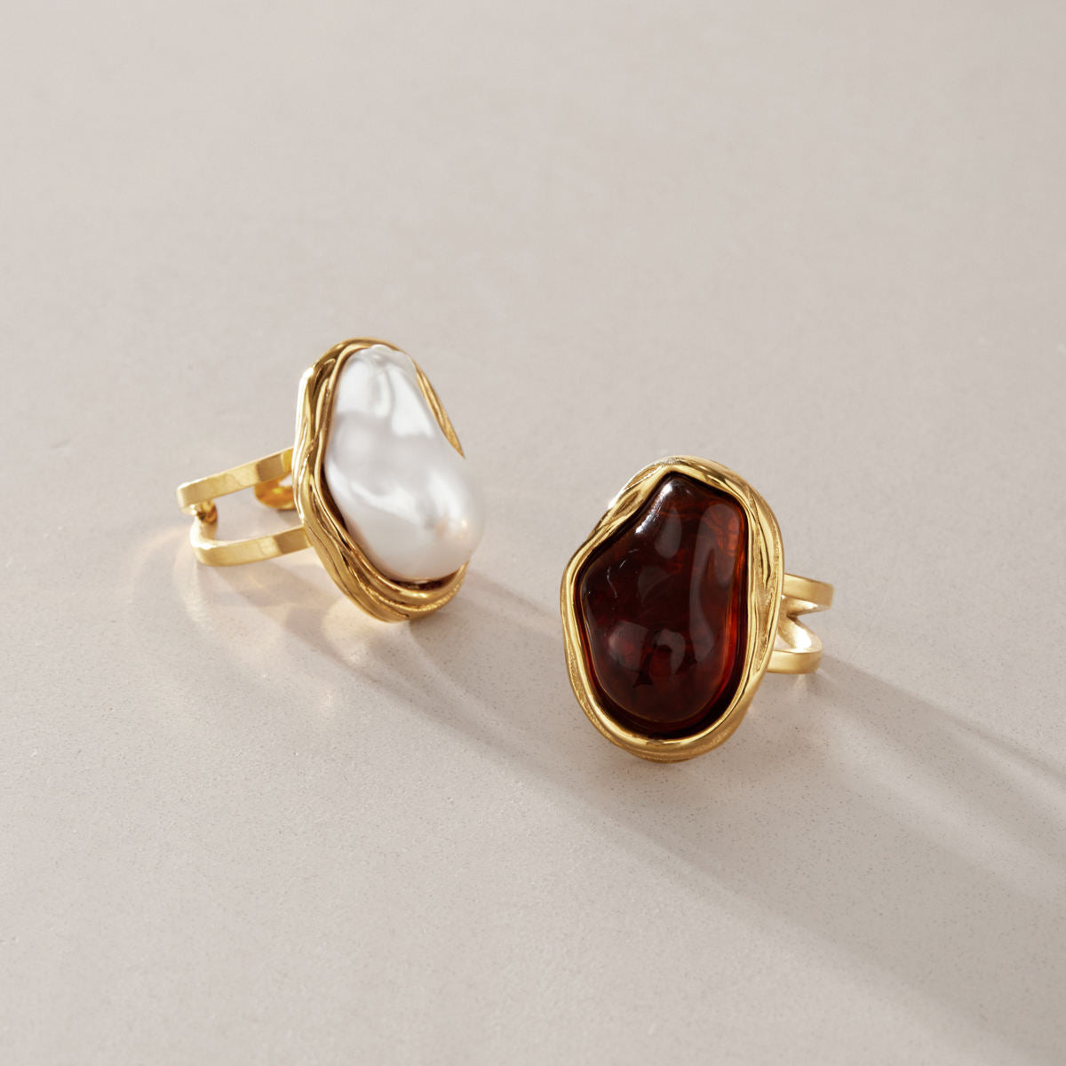 Chunky Brown Stone Ring