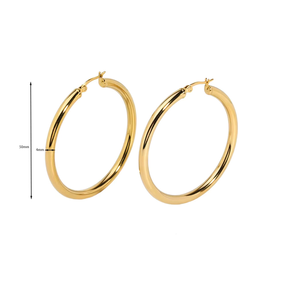 Gold Classic Hoop Earrings