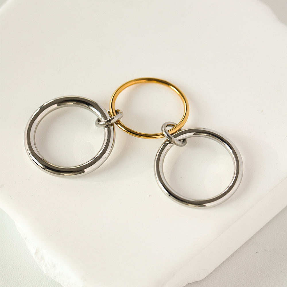 Two Tone Multilayer Ring