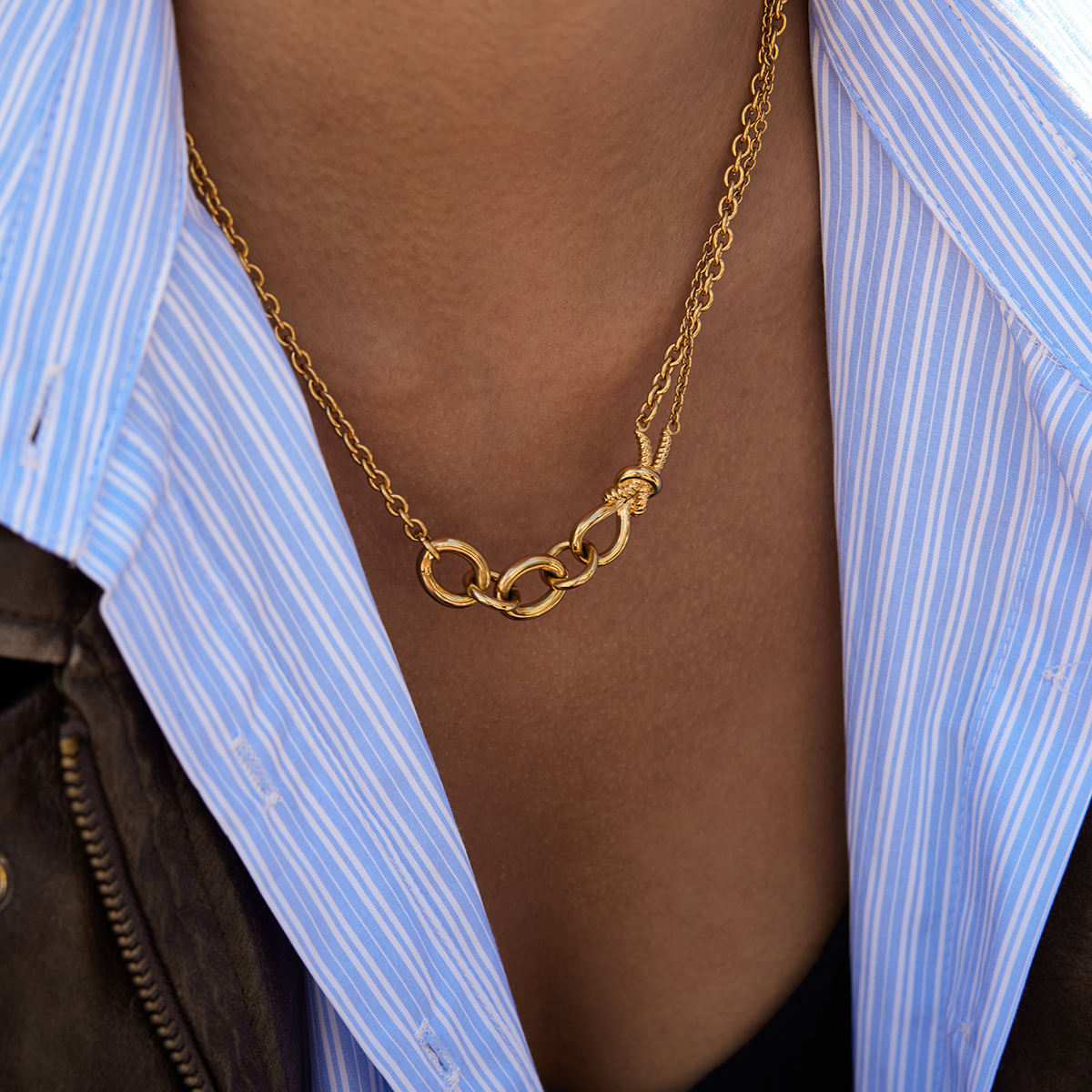 Knot Pendant Chain Necklace