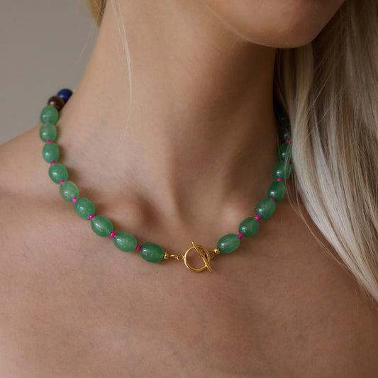 Green Stones Chunky Necklace