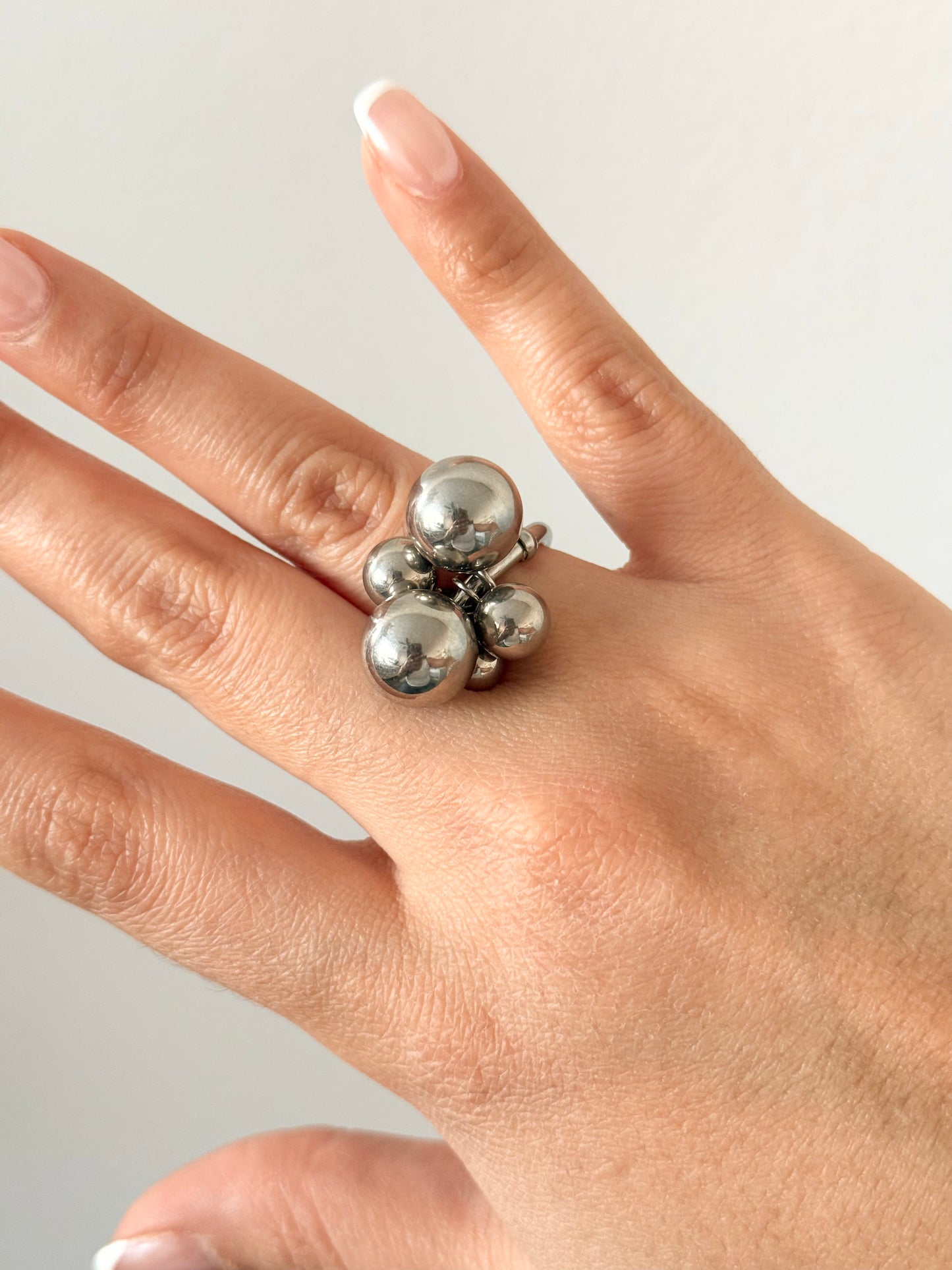 Silver Multi Balls Ring