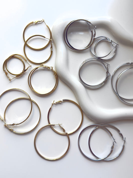 Latina Style Hoop Earrings Variety