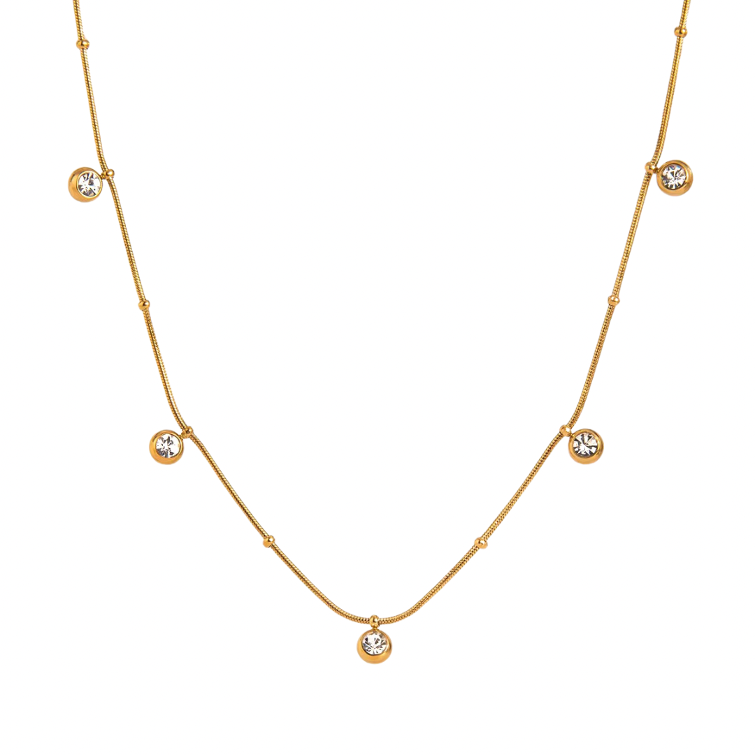 Round Zirconias Pendants Necklace