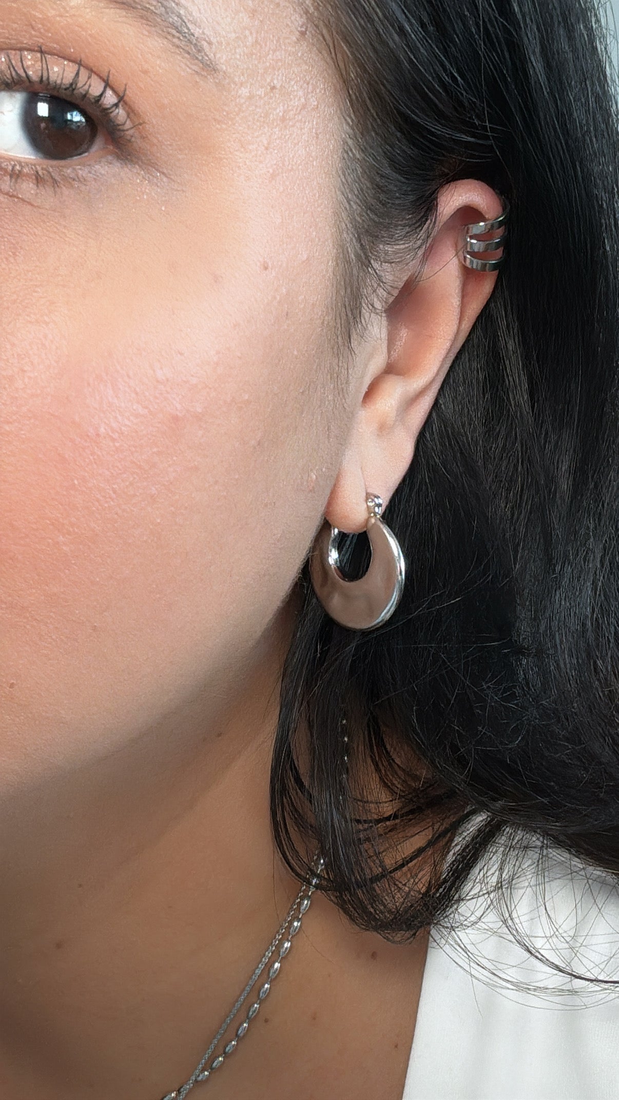 Silver Layers Earcuff Set