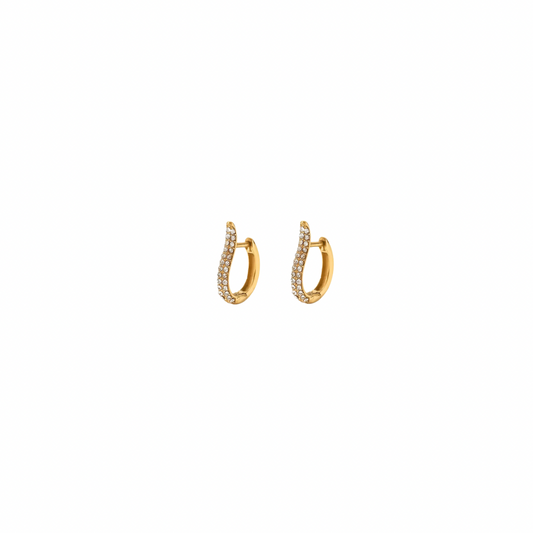 Zirconias Dainty Huggie Earrings