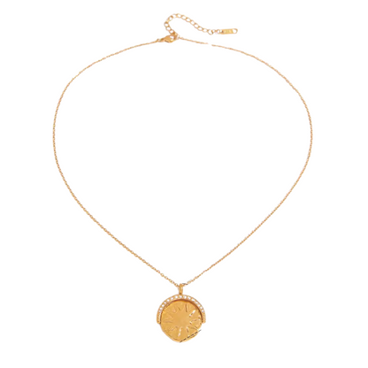Moon & Sun Zirconias Pendant Necklace