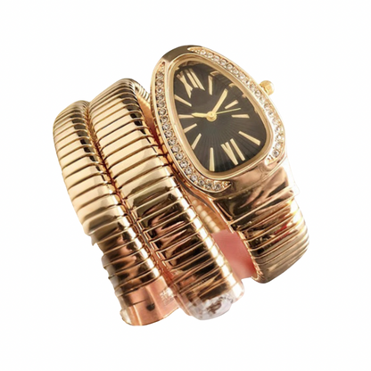 Iconic Serpenti Style Watch (Gold/Black)