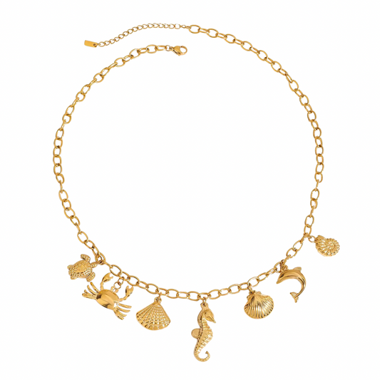 Beachy Charms Chain Necklace