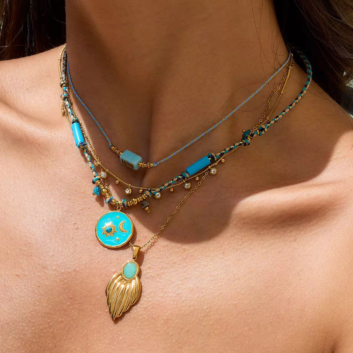 Mini Zirconias Pendants Necklace