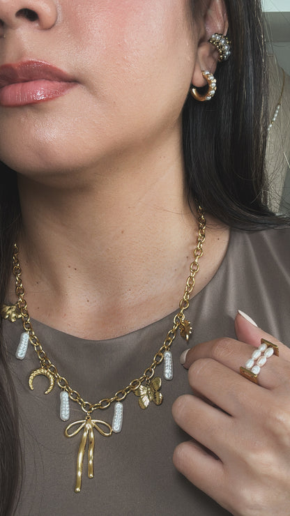 Pearls Layered Earcuff Set