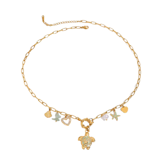 Sea Turtle Charms Chain Necklace