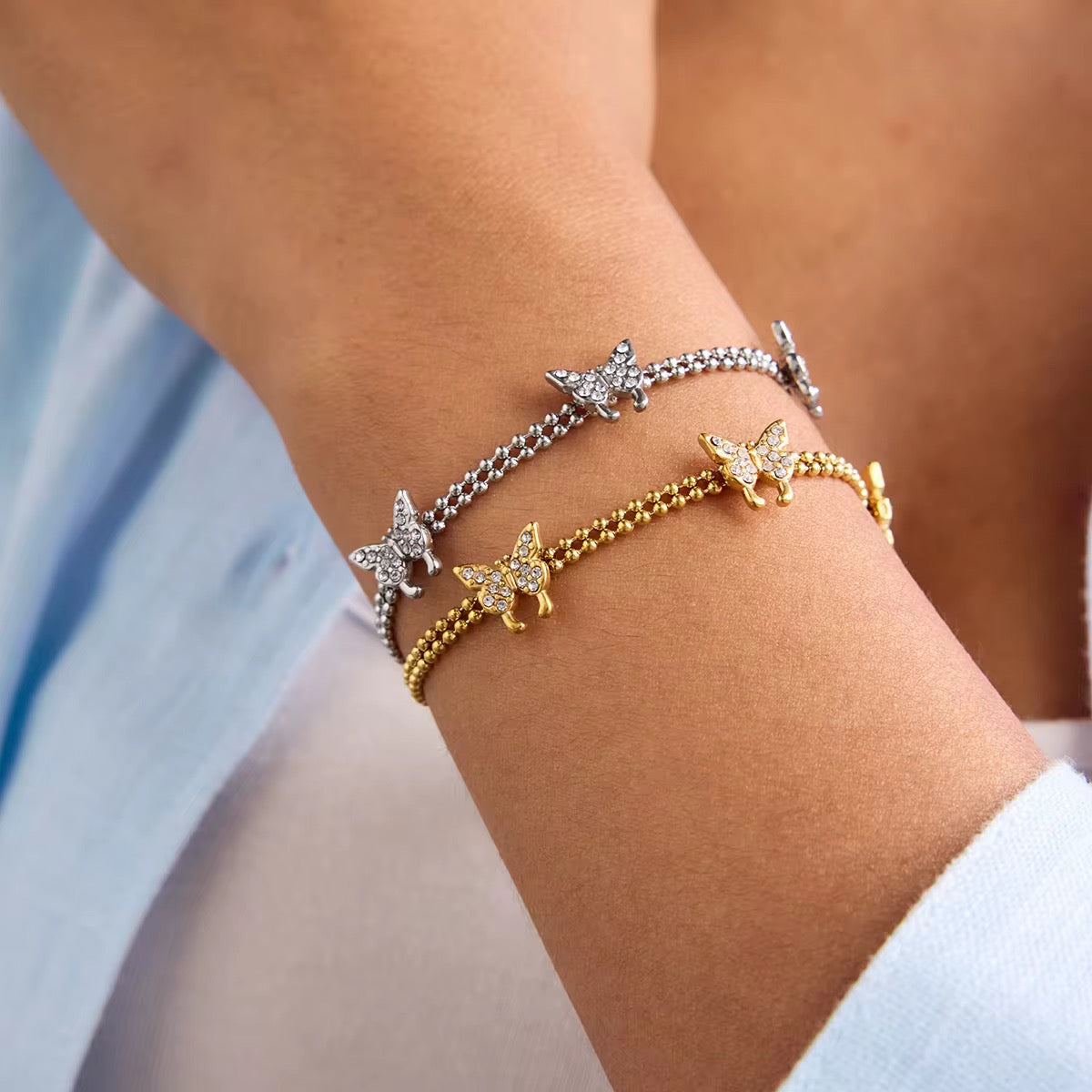 Zirconias Butterflies Bracelet