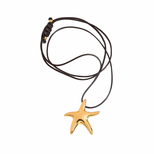 Starfish Pendant Cord Necklace