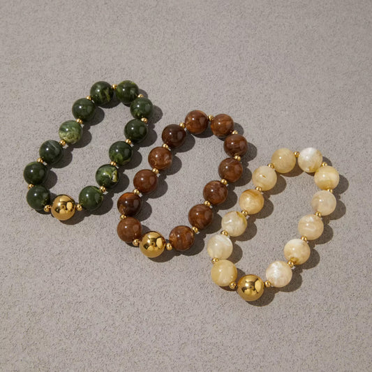 Green Resin Balls Trendy Bracelet