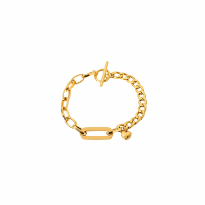 Two Style Heart Pendant Bracelet