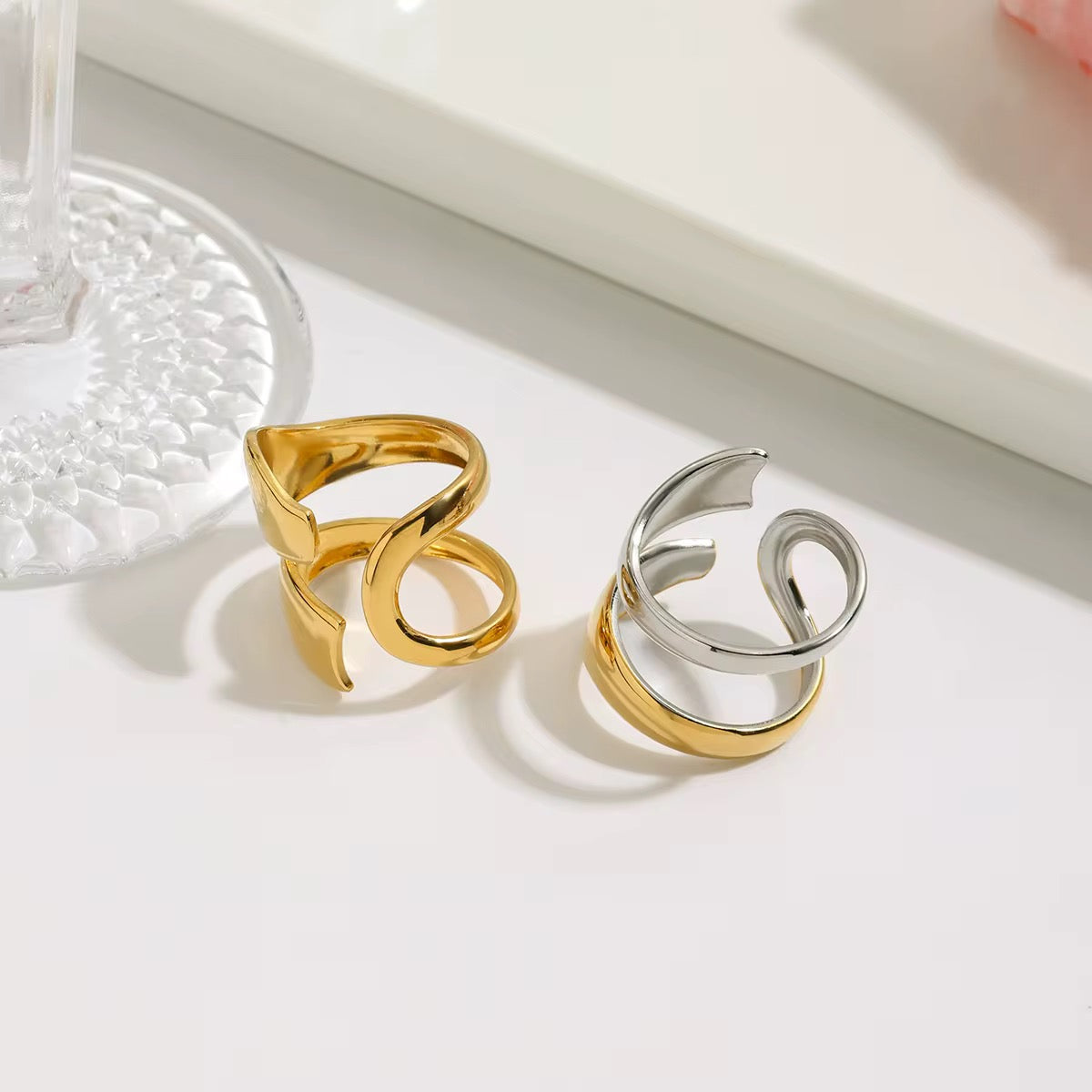 Irregular Shape Open Ring