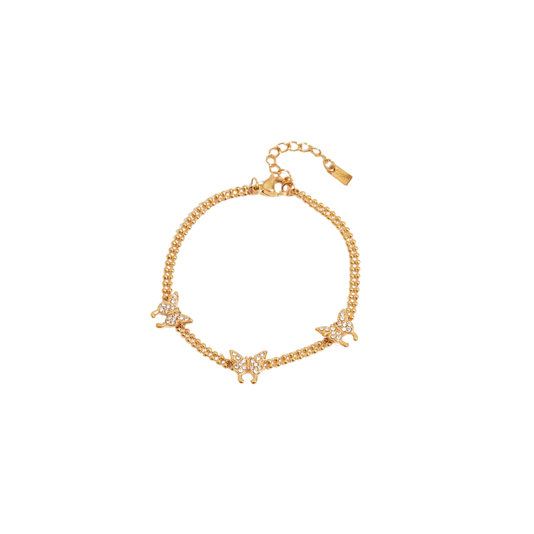 Zirconias Butterflies Bracelet