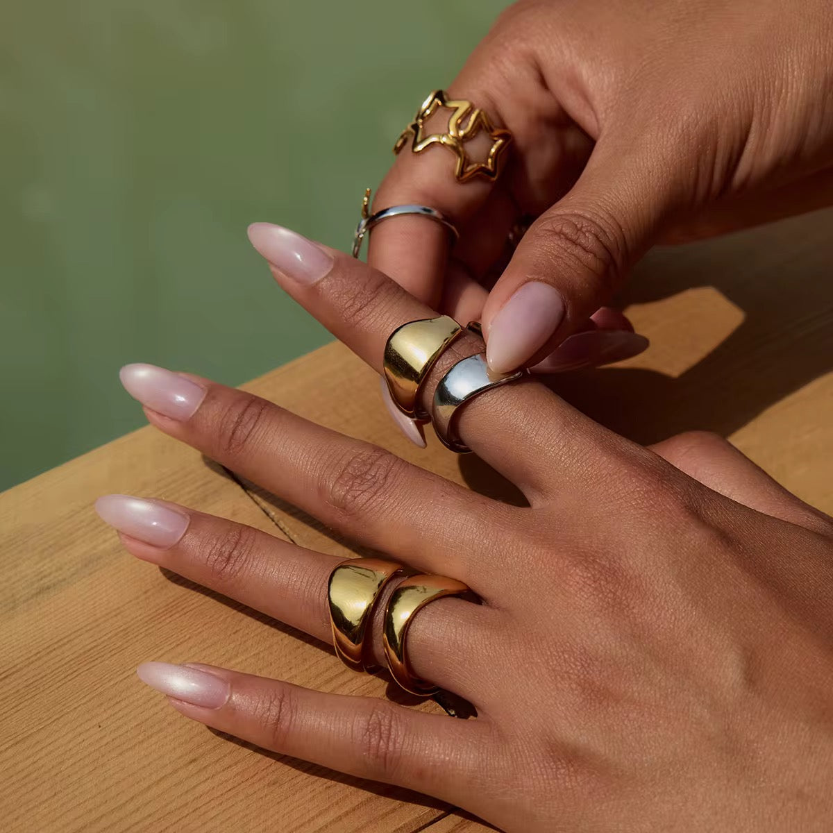 Irregular Shape Open Ring