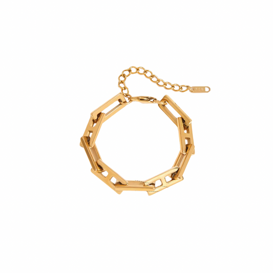 Edgy Rectangular Chain Bracelet