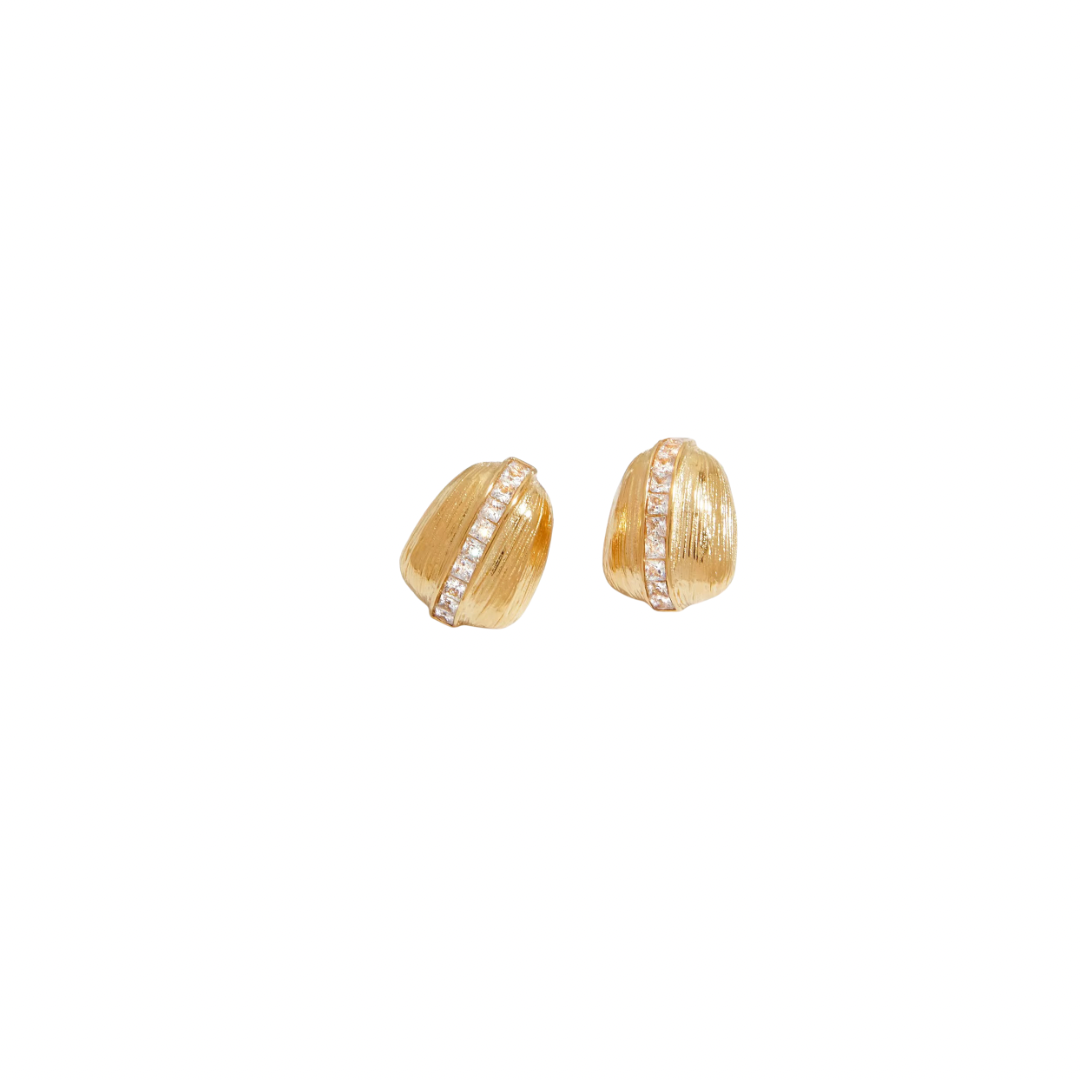 Zirconias Bean Stud Earrings