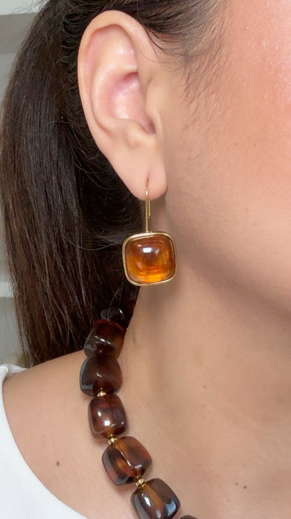 Brown Drop Earrings