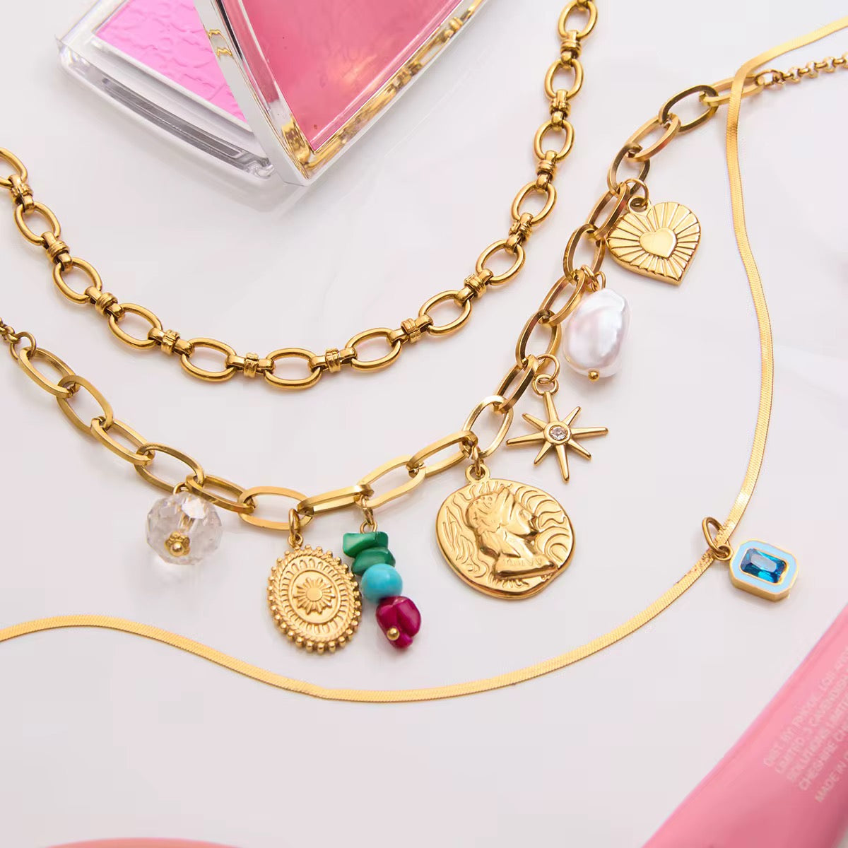 Chunky Charms Two Style Long Necklace