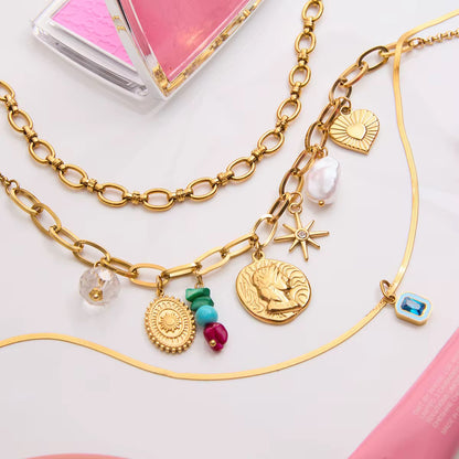 Chunky Charms Two Style Long Necklace