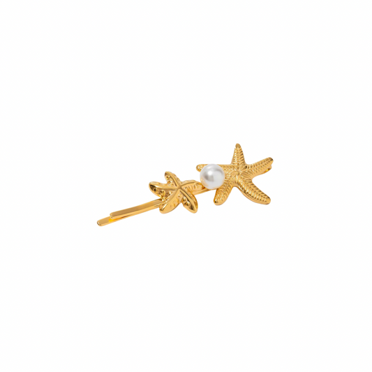 Starfish & Pearl Hair Clip