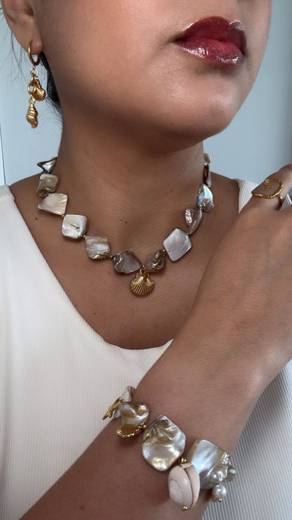 Starfish & Shell Beachy Style Bracelet